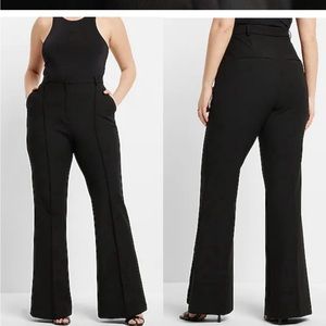 Express black Super high waisted seamed flare pant size 14